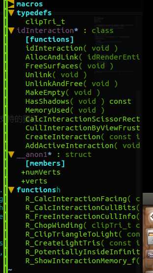 tagbar界面" "tagbar界面